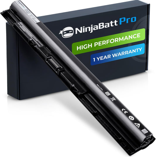NinjaBatt Pro Battery M5Y1K for Dell Inspiron 14 15 17 5000 3000 Series 5558 5555 5755 5559 3558 3451 3551 5758 5758 5551 5755 5458 WKRJ2 HD4J0 GXVJ3 07G07 6YFVW K185W - Premium Cells [2600mAh/38Wh]