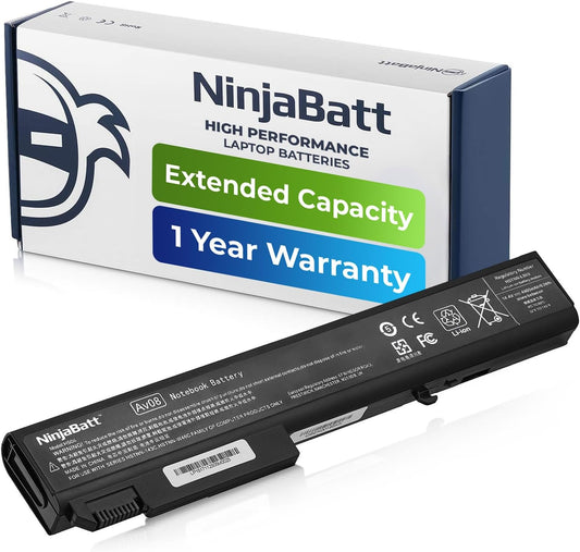 NinjaBatt Battery for HP 8540W 493976-001 8740W 8540P AV08 8530P 8530W 8730W HSTNN-LB60 458274-363 458274-421 458274-422 HSTNN-I43C HSTNN-OB60 HSTNN-W46C High Performance [8 Cells/4400mAh/63Wh]