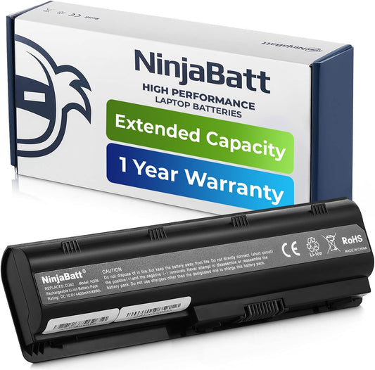 NinjaBatt Battery for HP 593553-001 636631-001 MU06 MU09 593554-001, HP Pavilion dm4 g4 g6 g7 DV3-4000 DV5-2000 DV6-3000 DV7-6000, HP Compaq Presario CQ42 CQ56 CQ57 CQ62 - High Performance