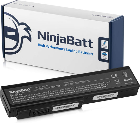 NinjaBatt Battery for Asus N53SV N53S G50VT G51VX M50 N53 N53J N53JQ N53SN N61J N61JQ N61JV A32-N61 A32-M50 G50 G60 A33-M50 G51J L062066 M60 [6 Cells/4400mAh/49Wh]