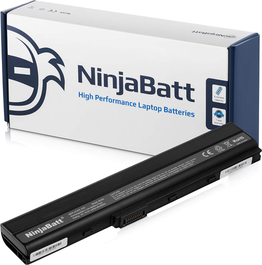 NinjaBatt Battery for Asus K52F A32-K52 K52J A52F A42-K52 X52F K52 K42F X52J A52J A42J K52JC A41-B53 A41-K52 [6 Cells/4400mAh/48wh]
