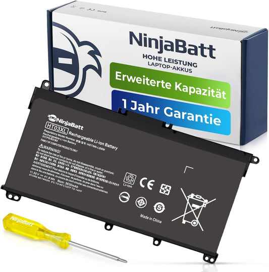 NinjaBatt HT03XL L11119-855 Laptop Battery for HP Pavilion 14-CE 14-CF 15-DB 15-CS 15-DA 15-DW 17-by 17-CA Series, 14M-DH0003DX 14M-DH1003DX 15T-DA000 15T-CS200 15-CW1XXX 15T-CS300 LPD1071 15-DB0004DX