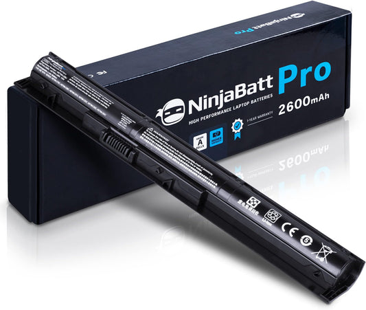 NinjaBatt Pro Battery for HP 756743-001 V104 VI04 756744-001 756478-422 756478-851 756745-001 756479-421 756480-421 450 G2 450 G3 440 G2 15-P030NR VI04XL - Premium Cells [4 Cells/2600mAh/38Wh]