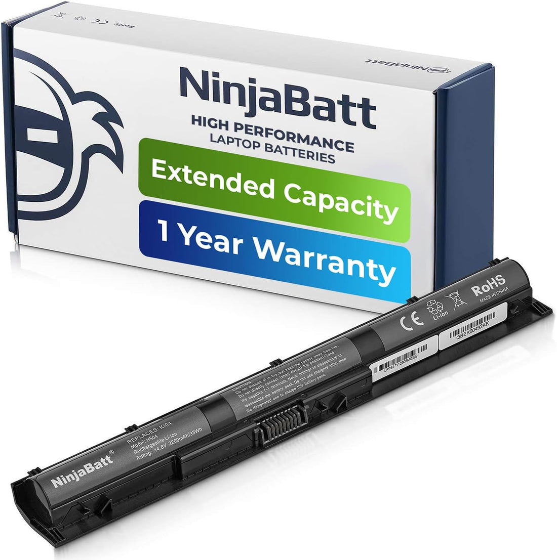 NinjaBatt Battery for HP 800049-001 K104 800010-421 KI04 KIO4 HSTNN-LB