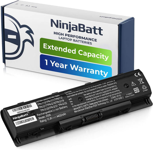 NinjaBatt Battery for HP P106 710416-001 Envy 710417-001 PI06 HSTNN-LB4N M7-J020DX 17-E020US M6-N012DX HSTNN-UB4N HSTNN-LB40 TPN-L112 M6-N010DX 17T-J100 – High Performance [6 cell/4400mAh/10.8v]