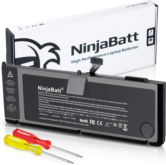 NinjaBatt Battery A1286 A1382 for Apple MacBook Pro 15" [ONLY for Early/Late 2011 2012] - Long Lasting [10.95V/77.5Wh]