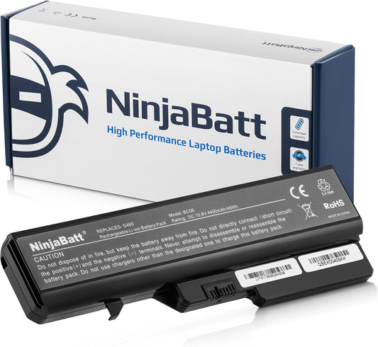 NinjaBatt Battery for Lenovo V570 G560 B570 IdeaPad Z470 Z560 Z565 Z570 Z575 L09S6Y02 L09M6Y02 L09L6Y02 G460 G565 V360 L09C6Y02 L10P6Y22 L10C6Y02 57Y6454 [6 Cells/4400mAh/48Wh]